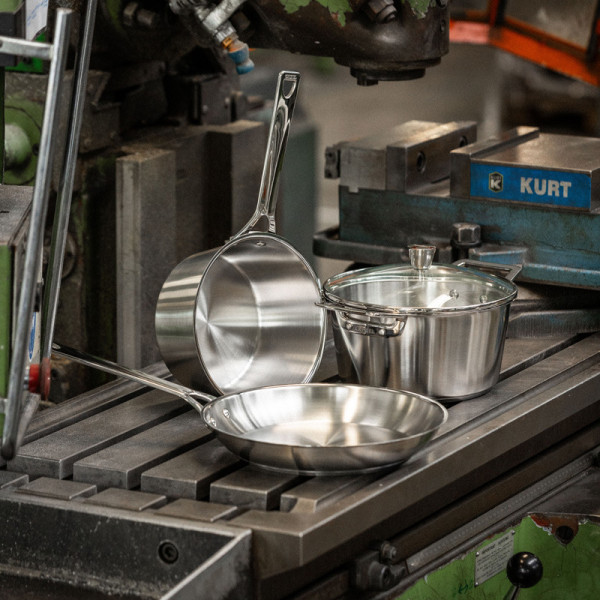 Faitout CRISTEL 1826 inox couvercle verre - 4 tailles