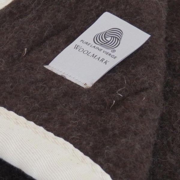 Midipy Plaid chocolat 100% Laine vierge