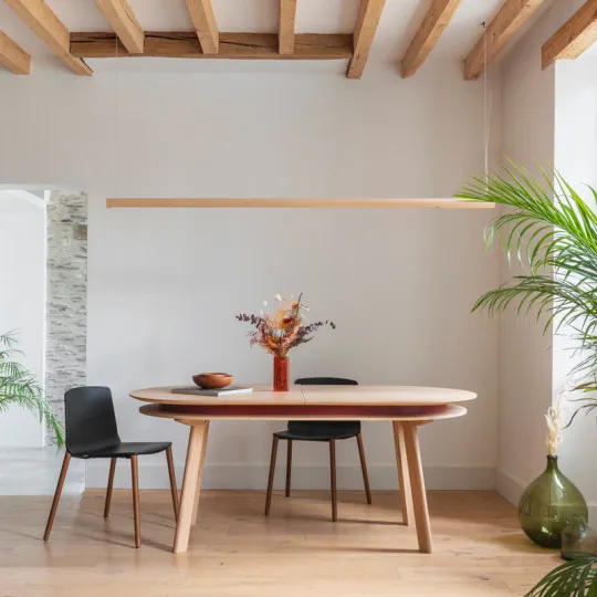 Table à manger fixe Parati Drugeot Manufacture chêne massif - 3 tailles 14 coloris 2 finitions