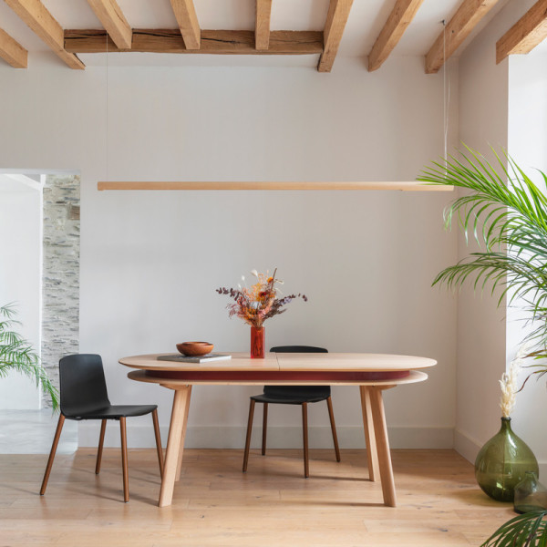 Table à manger fixe Parati Drugeot Manufacture chêne massif - 3 tailles 14 coloris 2 finitions