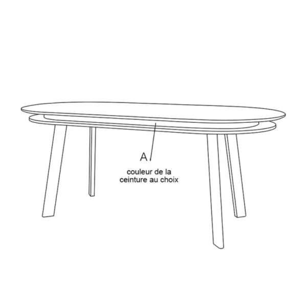 Table à manger fixe Parati Drugeot Manufacture chêne massif - 3 tailles 14 coloris 2 finitions