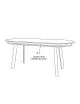 Table à manger fixe Parati Drugeot Manufacture chêne massif - 3 tailles 14 coloris 2 finitions