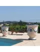 Vase d'Anduze TERRE FIGUIERE cérusé bleu poterie - 4 tailles