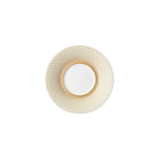 6 soucoupes DEGRENNE Graphique classique doré - 3 tailles