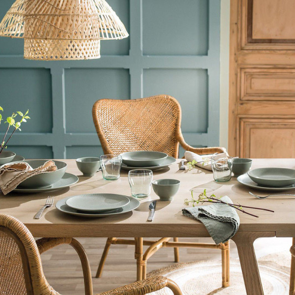 6 tasses soucoupes DEGRENNE Modulo Nature Jade - 2 tailles