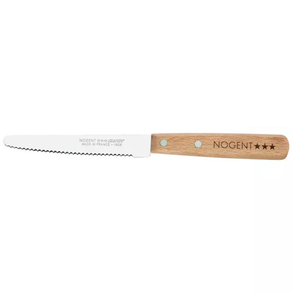 Couteau de table NOGENT manche bois - 3 coloris