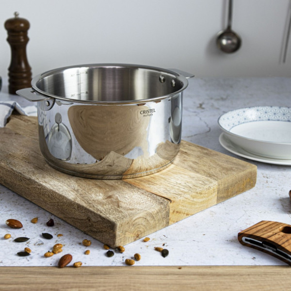 Casserole graduée inox Casteline Cristel amovible - 4 tailles