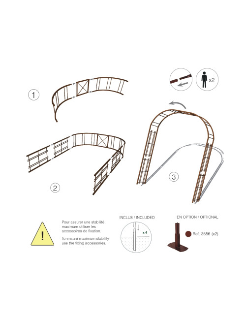 Arche de jardin long treillage Louis Moulin