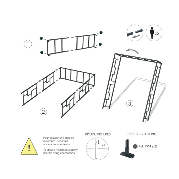 Arche de jardin Louis Moulin Linéal grand modèle
