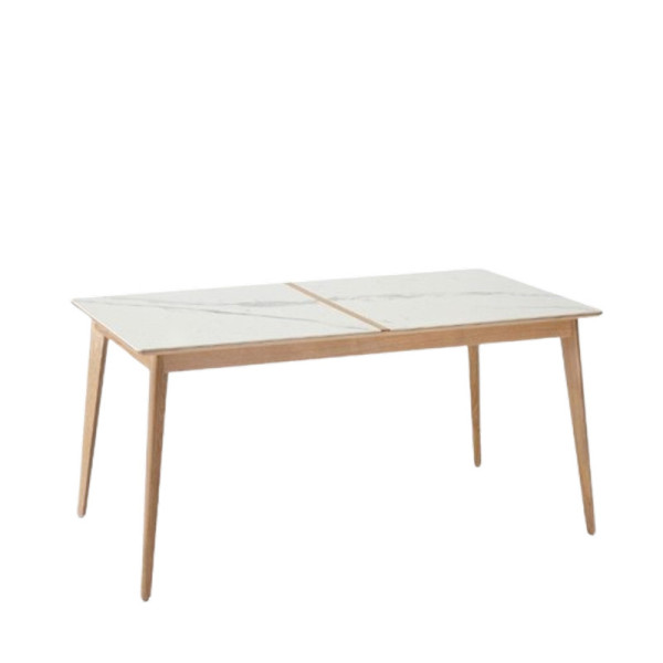Table à manger Dasras Paul fixe céramique bois chêne ou noyer - 10 finitions 17 tailles