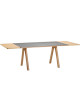 Table à manger extensible Chevron Dasras céramique bois chêne ou noyer - 10 finitions 8 tailles