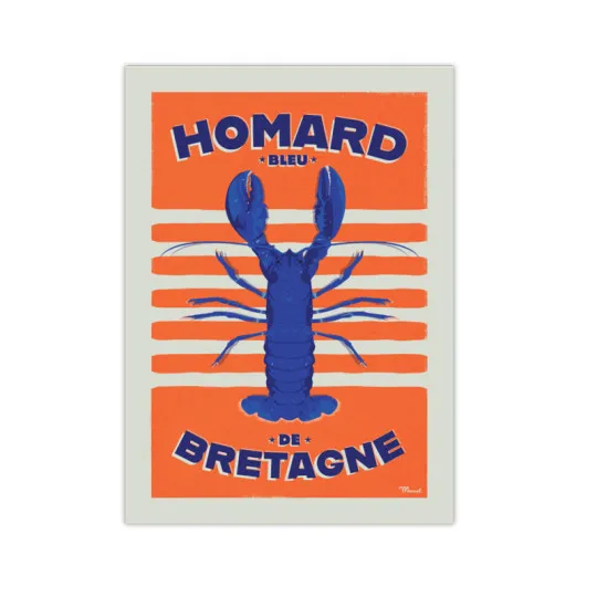 Affiche 50x70cm Homard de Bretagne MARCEL