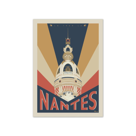 Affiche 50x70cm Nantes la Tour Lu MARCEL