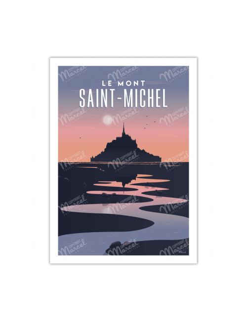 Affiche 50x70cm Le Mont Saint-Michel MARCEL