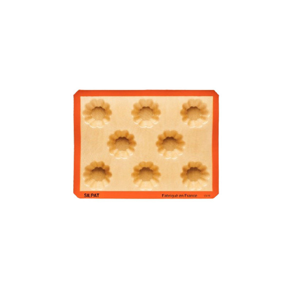 Moule à gâteau 8 briochettes SILPAT en silicone 40x30cm