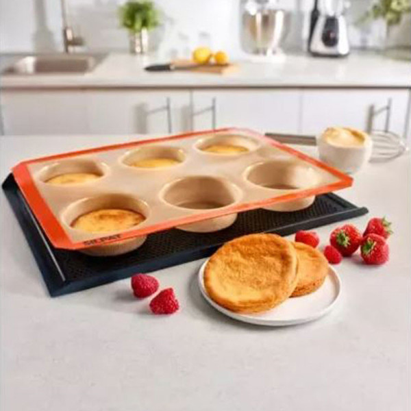 Moule à gâteau 6 grands ronds SILPAT en silicone 40x30cm