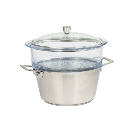 Ensemble vapeur CRISTEL 1826 inox et verre - 2 tailles