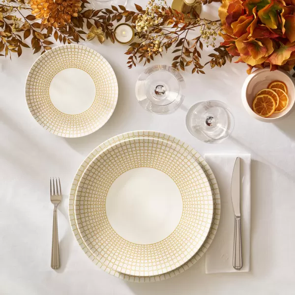 Plat ovale Couronne Degrenne en porcelaine 38x23.5cm