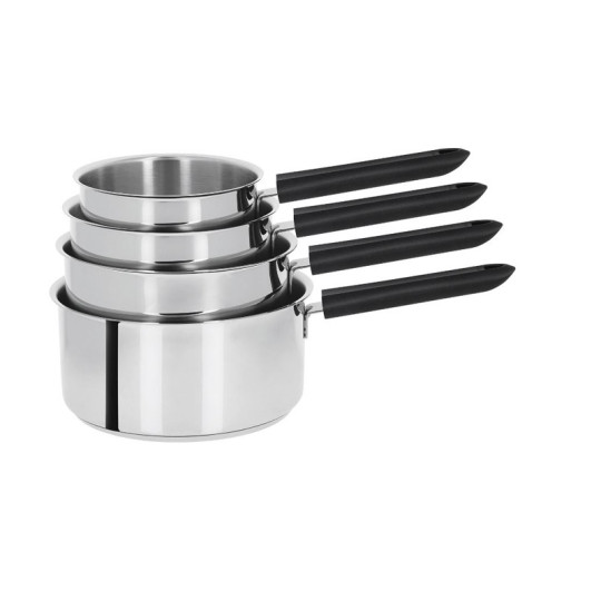 Batterie 4 casseroles Cristel Mutine Fixe - 14, 16, 18 et 20cm