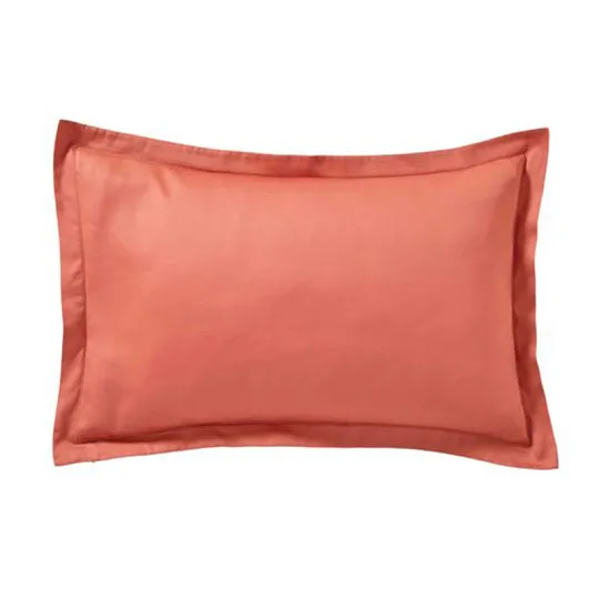 2 taies d'oreiller 50x75cm UNI Satin BLANC DES VOSGES - rose boisé