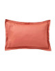 2 taies d'oreiller 50x75cm UNI Satin BLANC DES VOSGES - rose boisé