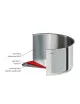 Faitout en inox Cristel Mutine fixe avec couvercle verre - 2 tailles