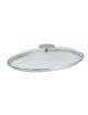 Couvercle en verre ovale CRISTEL Platine - 2 tailles