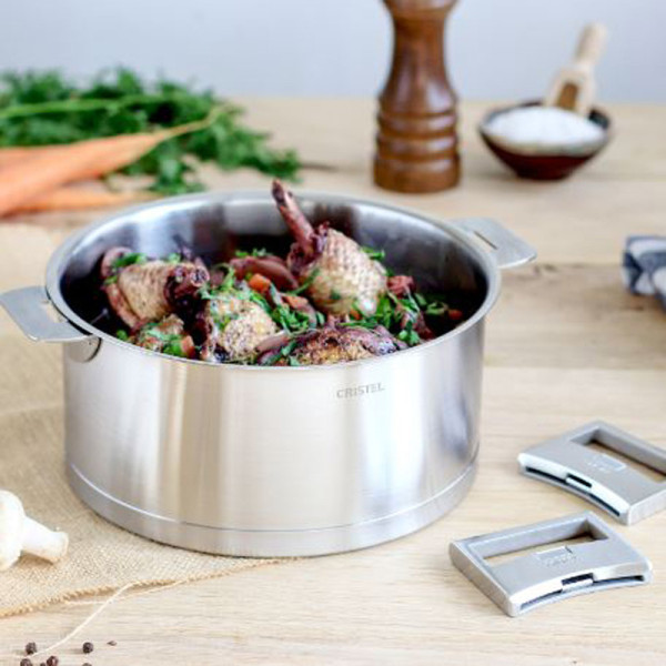 Faitout Cristel Strate en inox amovible - 2 tailles