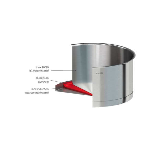 Faitout Cristel Strate en inox amovible - 2 tailles