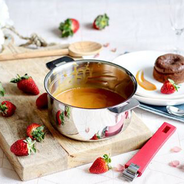 Batterie Cristel Mutine 3 casseroles amovibles 16, 18 et 20cm