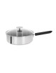 Sauteuse Cristel Mutine Fixe en inox avec couvercle - 2 tailles