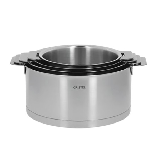 Set batterie de 4 casseroles Cristel Strate amovible 14, 16, 18 et 20cm