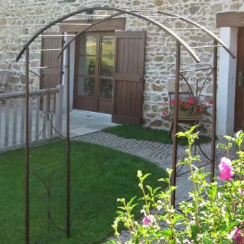 Arche de jardin Louis Moulin décor Pont fer vieilli en acier