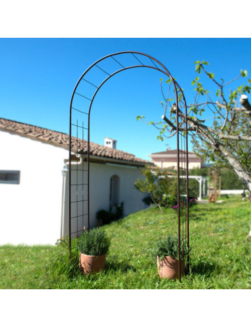 Arche de jardin LOUIS MOULIN Treillage en acier fer vieilli