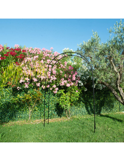 Arche de jardin LOUIS MOULIN Ronde Basics en acier noir brillant