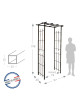 Pergola Louis Moulin modèle Etroit fer vieilli en acier