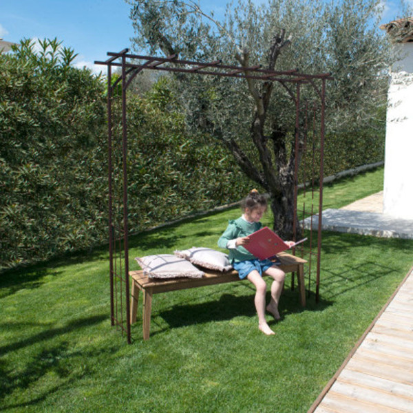 Pergola Louis Moulin Grand modèle fer vieilli en acier