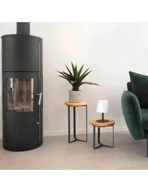 Sellette industrielle LOUIS MOULIN métal et bois - 2 hauteurs