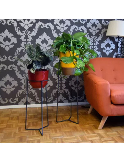 Tripode extérieur LOUIS MOULIN porte plante anthracite acier - 3 tailles