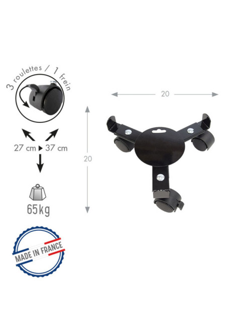 Roule plante LOUIS MOULIN Extensible à 3 roulettes - 3 coloris