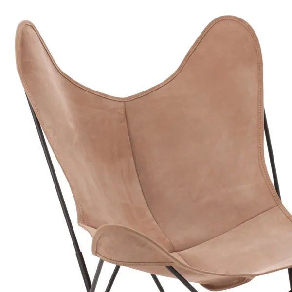 Fauteuil AA Butterfly AIRBORNE Lodge croute de cuir