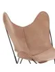 Fauteuil AA Butterfly AIRBORNE Lodge croute de cuir