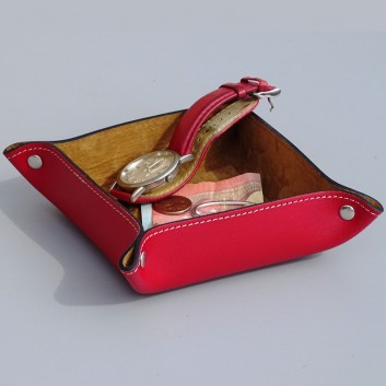 Vide poche Midipy en cuir 12x12cm - 4 coloris