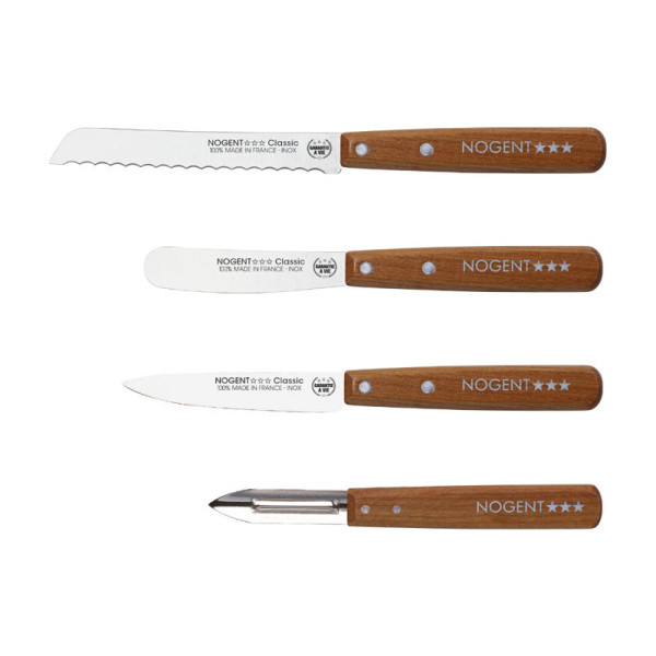 Coffret Chefs Apéro NOGENT Cerisier 4 pièces couteaux