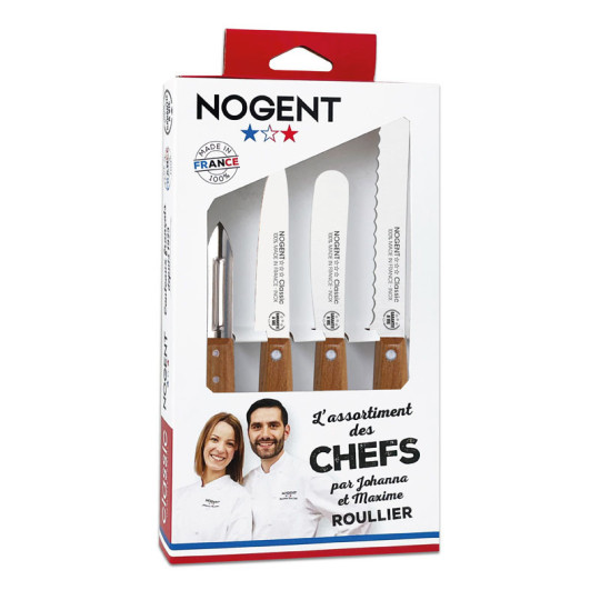 Coffret Chefs Apéro NOGENT Cerisier 4 pièces couteaux