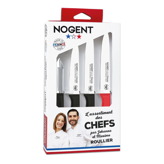 Coffret Chefs Cuisine NOGENT Polypro 4 pièces couteaux