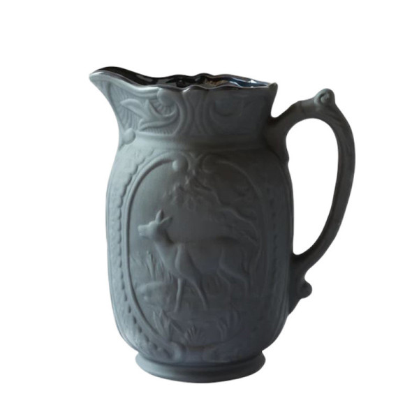 Pichet vase DIGOIN Cerf en grès Encre 1L