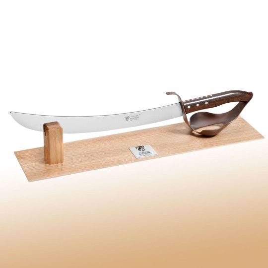 Sabre à champagne DOZORME socle hêtre bronze vallernia