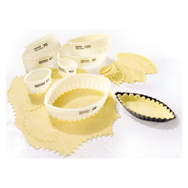 Découpoir Exoglass MATFER cannelé ovale - 2 tailles