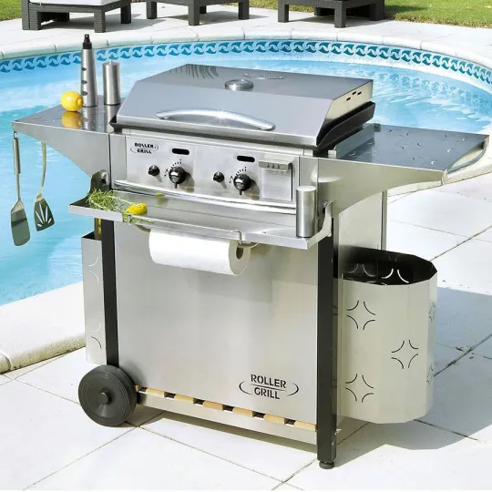 Ensemble Roller Grill Plancha 600 Gaz PL600G